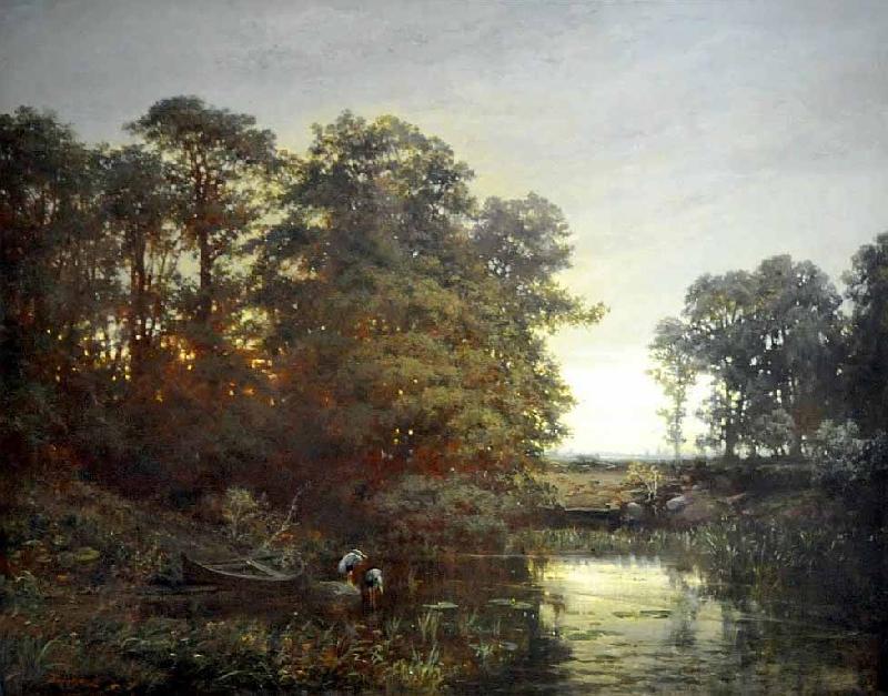 Charles Francois Daubigny Landscape with a pond Germany oil painting art